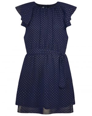 Dotted crepe dress