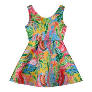 Girl΄s printed sleeveless dress